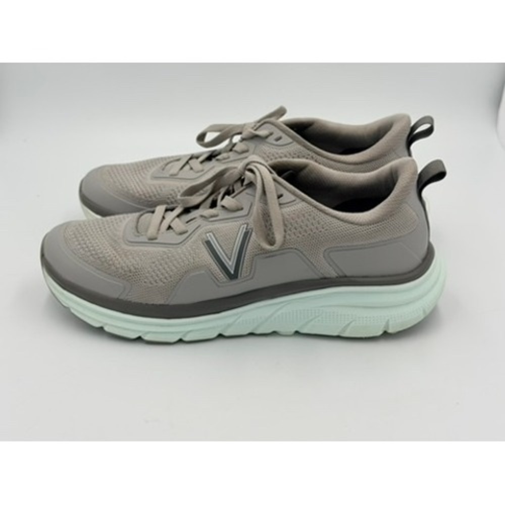 Vionic Walk Max‎ Womens 10.5 Grey Mint Green Orthotic Walking Sneakers Lace Up